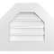Ekena Millwork Octagonal Top Surface Mount PVC Gable Vent: Functional, w/ 3-1/2"W x 1"P Standard Frame, 20"W x 18"H GVPOT20X1801SF - alternate 1